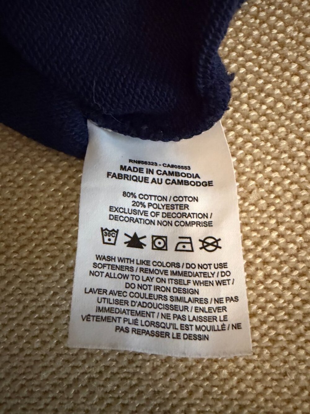 Nike Cropped Half-Snap Sweat Shirt Purple Navy Colorblock Size M - Picture 7 of 8